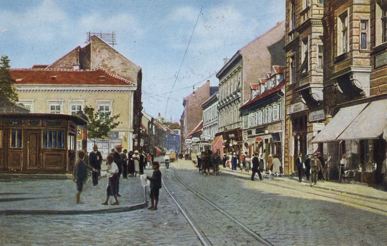 Trg Ladislava Pejačevića (današnji Britanski trg), Ilica, oko 1925. godine